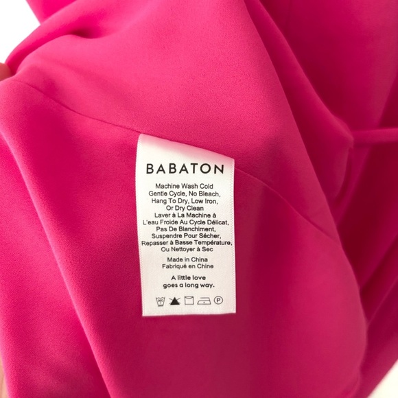 Babaton | Wallace Wrap Dress Hot Pink Small Aritzia - Picture 9 of 10